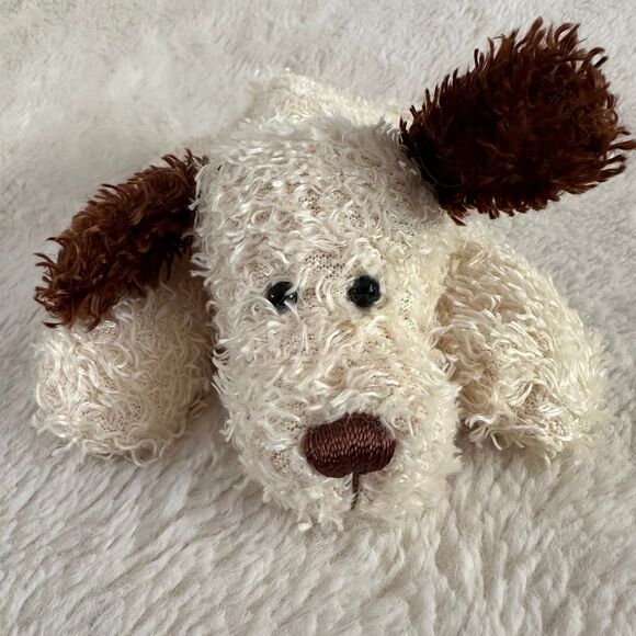 Mary Meyer Scruffy Shaggy Puppy Dog Cream Brown 9” Laying Flat Plush Stuffed Toy - Picture 2 of 6